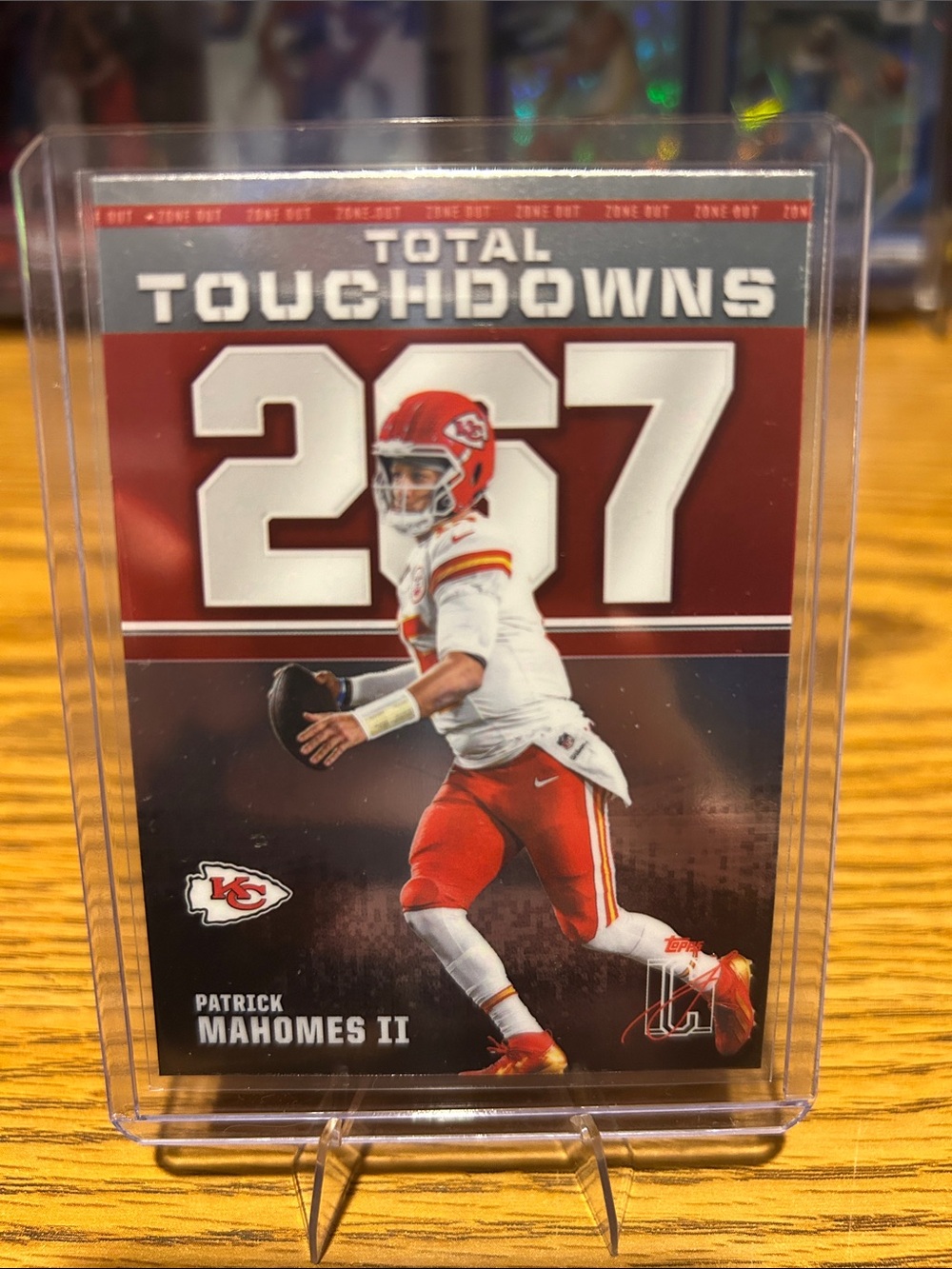 Patrick Mahomes II Total Touchdowns ZONE OUT Topps NFL Kansas City Chiefs
